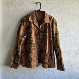 Tropical Leaf Women's Utility Jacket